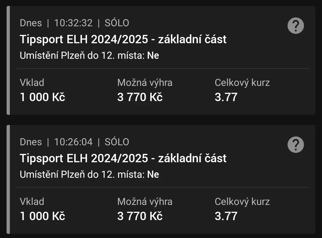 Vsazený surebet u jiné sázkovky